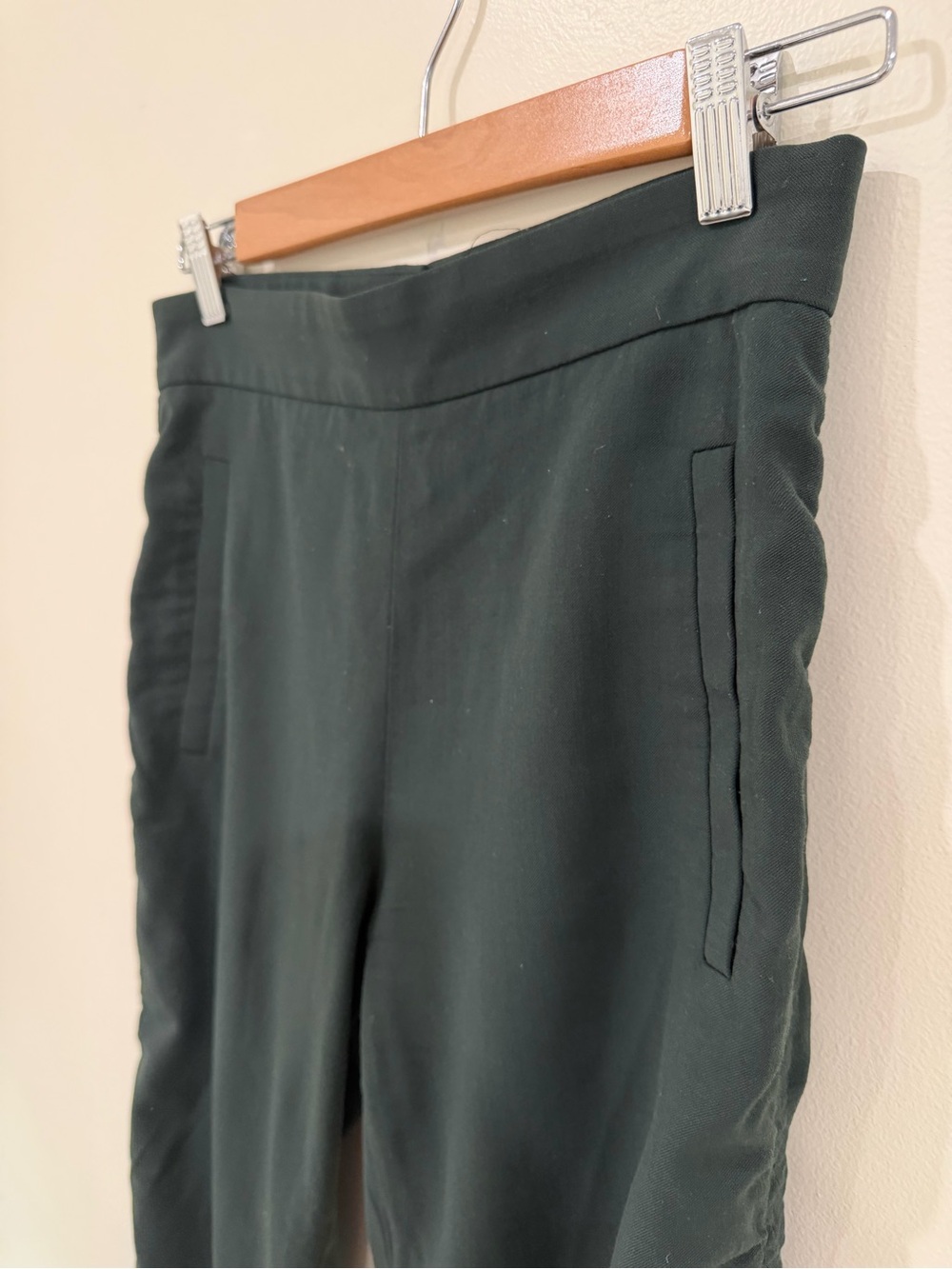 COS side ruched wool pants